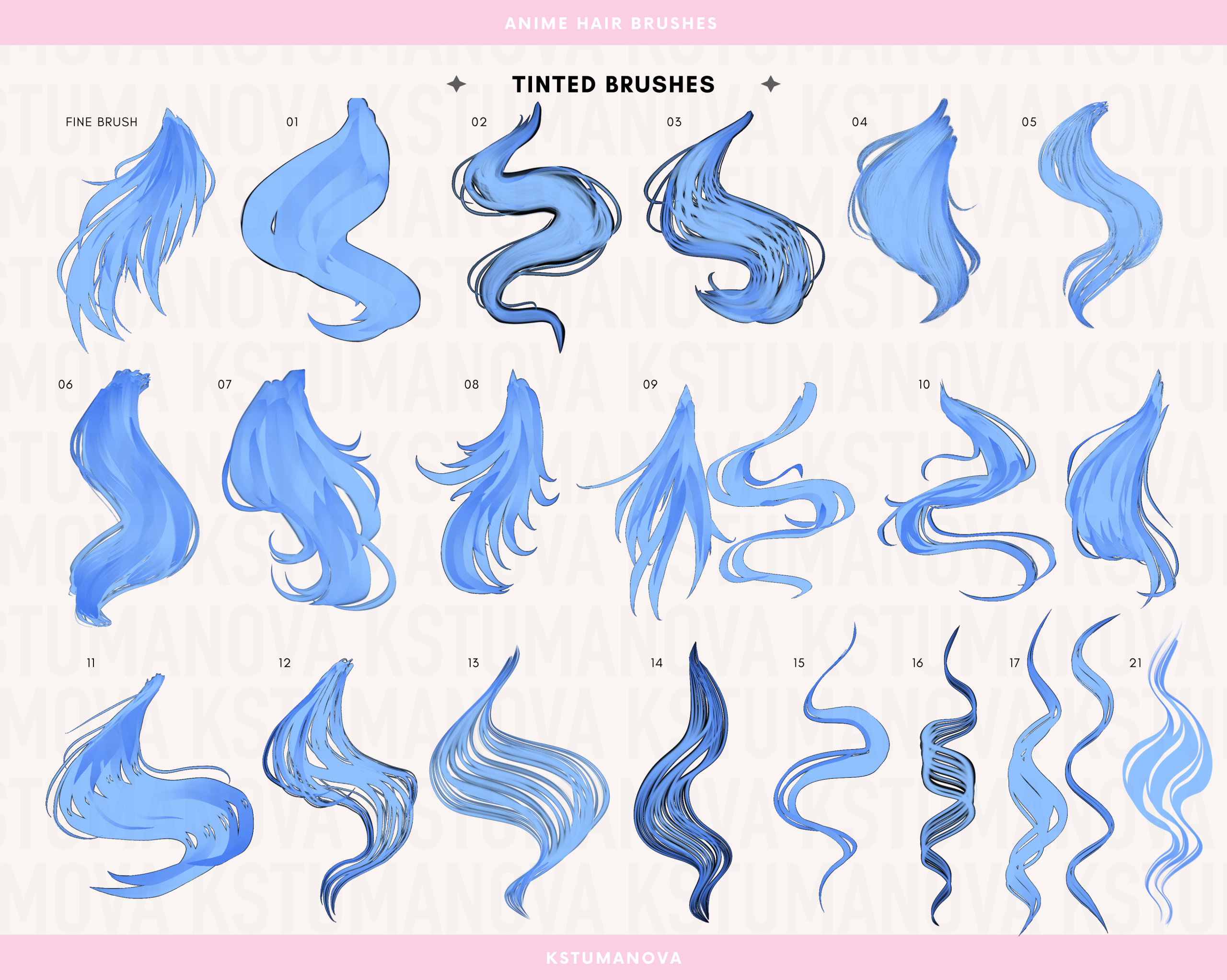 Anime hair brushes - Image 4