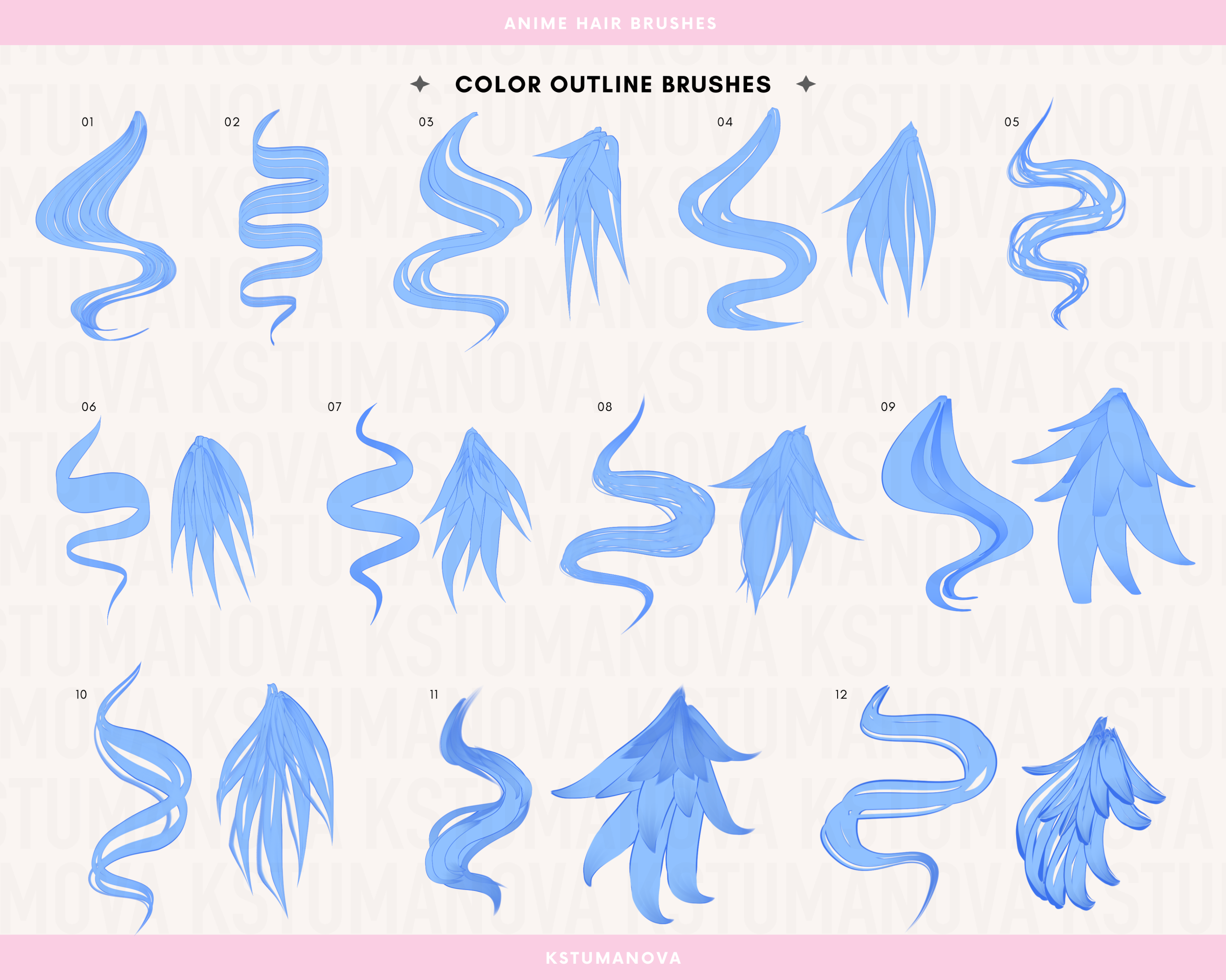 Anime hair brushes - Image 3