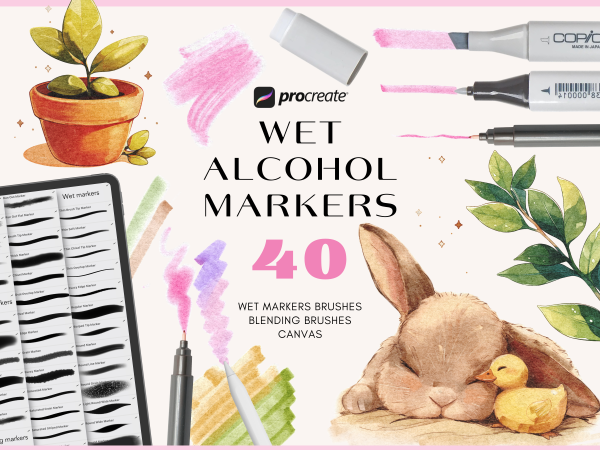 Wet alcohol markers
