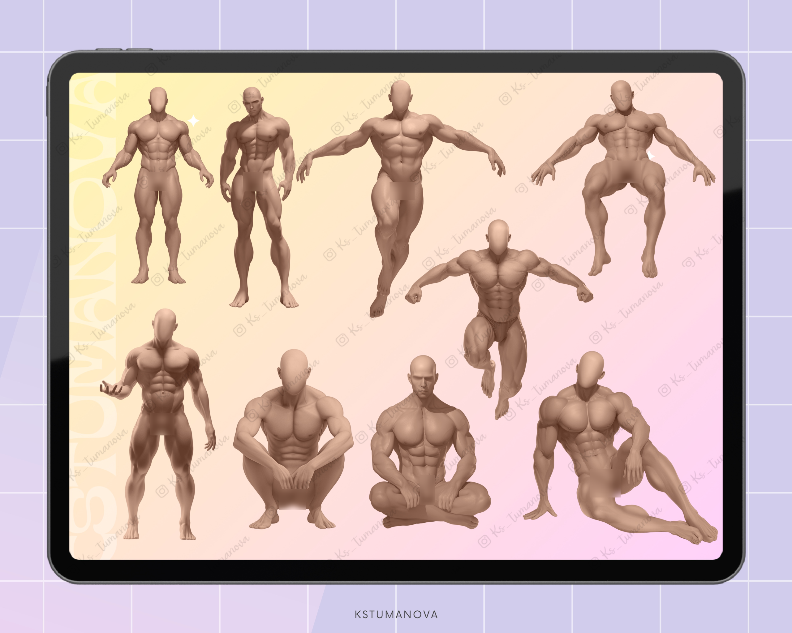 Realistic male poses - Image 3