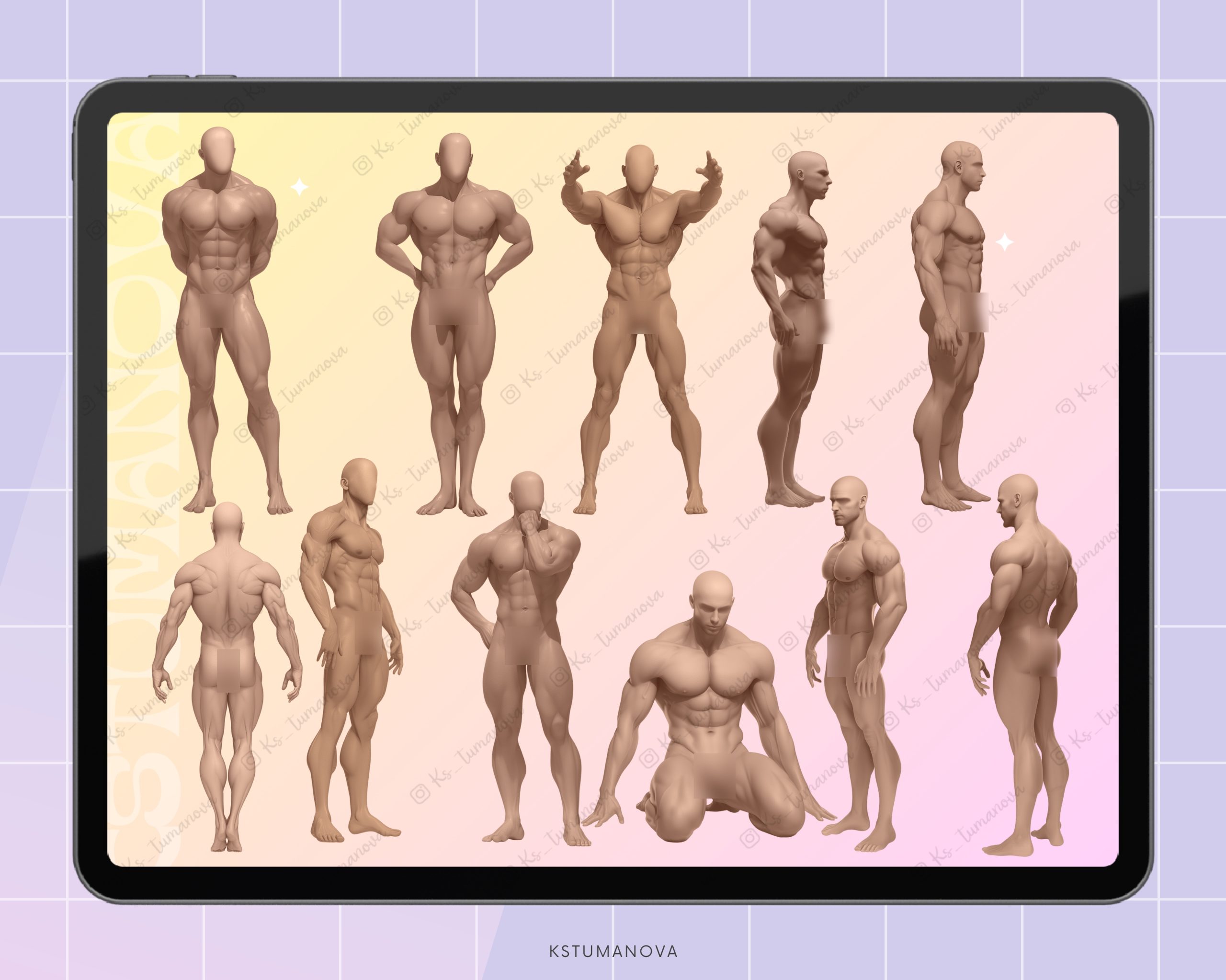 Realistic male poses - Image 2