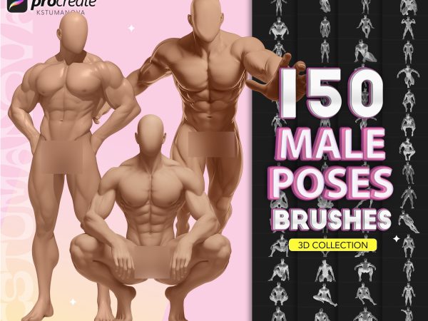 Realistic male poses
